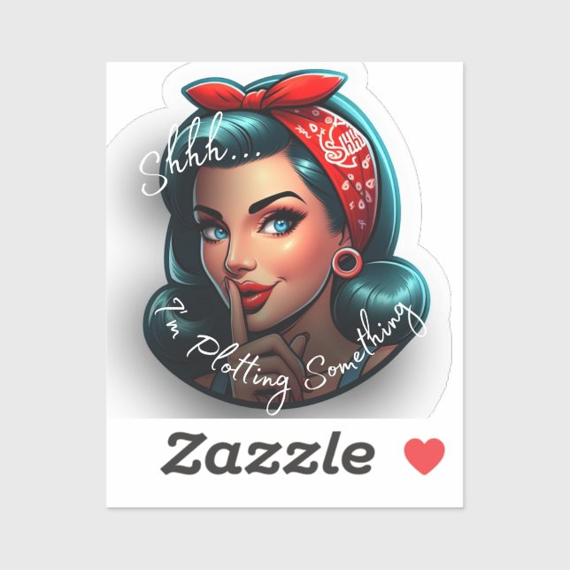 Shhhh... Estoy tramando algo Pegatina (Hoja)