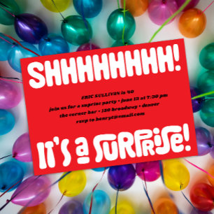 ¡Shhhhh! ¡Sorpresa! Invitación a la fiesta