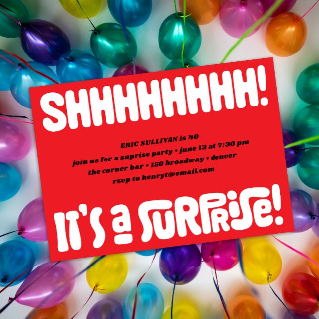 ¡Shhhhh! ¡Sorpresa! Invitación a la fiesta (Shhhhh! It's a Surprise!)