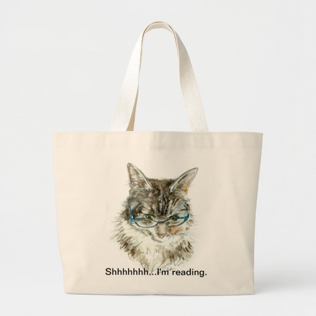 "Shhhhhh… estoy leyendo" la bolsa de asas con el (Frente)