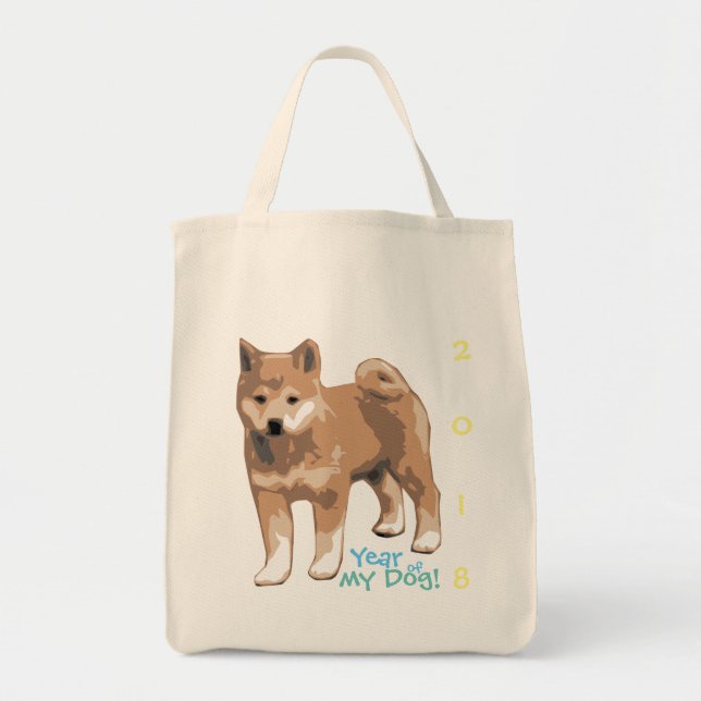 Shiba inu Año de mi Bolsa de Algodón para Perro (Frente)
