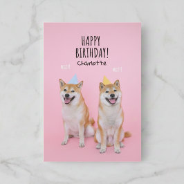 Shiba Inu Birthday Bliss tarjeta de felicitación d