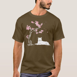 Shiba Inu Cherry japonés florece en camiseta Sakur