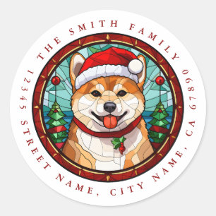 Shiba Inu Classic Round Pegatinas