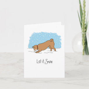 Shiba Inu deja que nieve - Feliz Navidad a los Nav