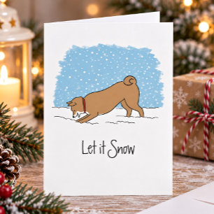 Shiba Inu Deja que nieve - Feliz Navidad perro Xma