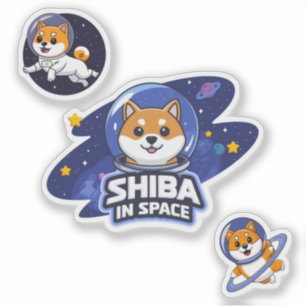 Shiba Inu en el espacio, Shiba Inu Pegatina