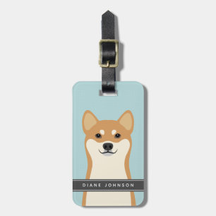 Shiba Inu Etiqueta de equipaje de perro