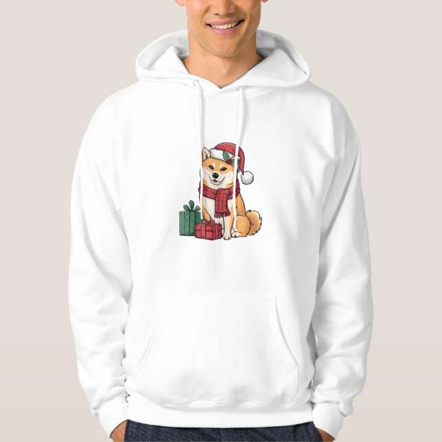 Shiba Inu Navidades de perros vestidos como Santa  (Anverso)