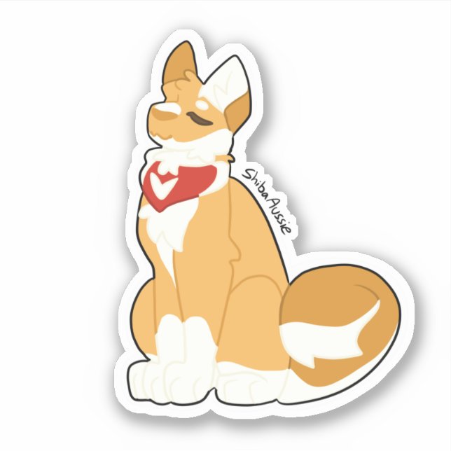 Shiba Inu Pegatina (Anverso)
