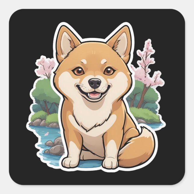 Shiba Inu Pegatina (Anverso)
