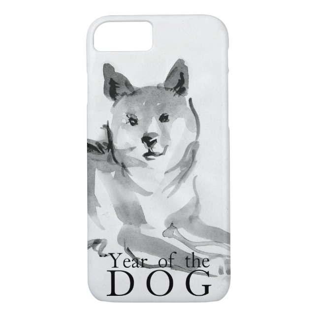 Shiba Inu pinta Funda del año 2018 del perro chino (Reverso)
