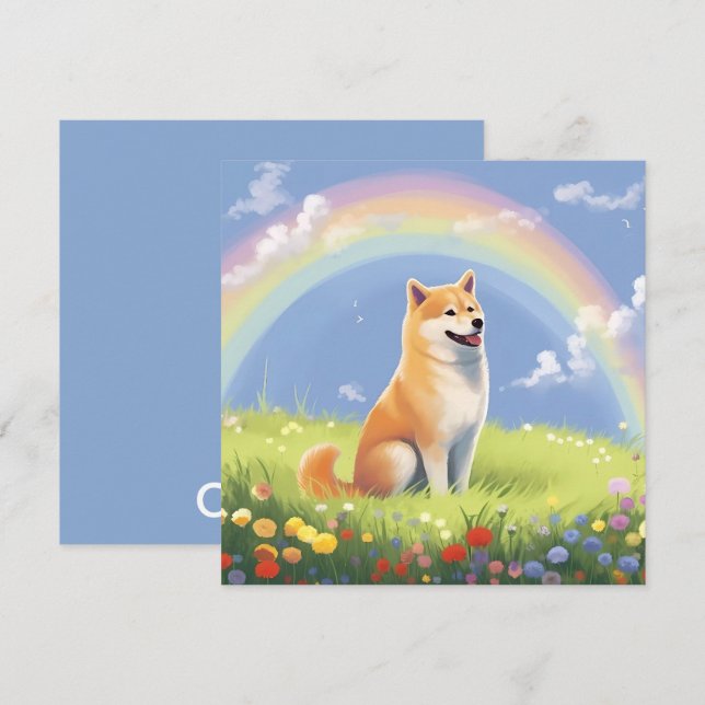 Shiba Inu Rainbow Bridge Personalizado Dog Name Sy (Anverso / Reverso)