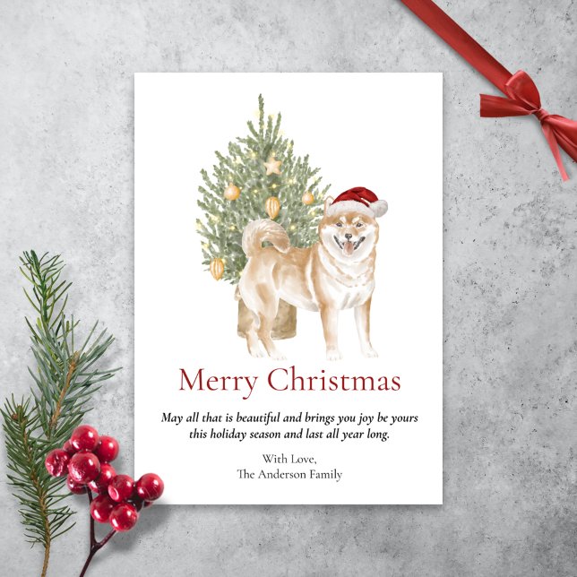 Shiba Inu y el perro Mascota del árbol de Navidad (Subido por el creador)