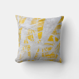 Shibori Tejic Moderno Almohada de tinte amarillo