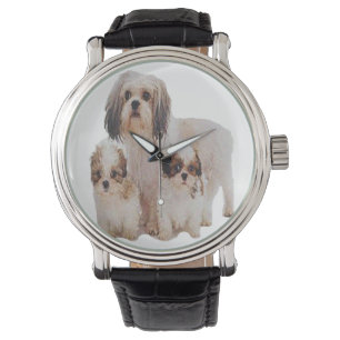 Shih tsu cachorros reloj de pulsera