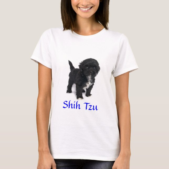Shih Tzu Cachorro de muñecas bebé en la camiseta (Anverso)
