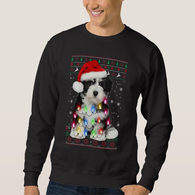 Shih Tzu Christmas Sweater Tree Lights Shih Tzu Ch (Anverso)