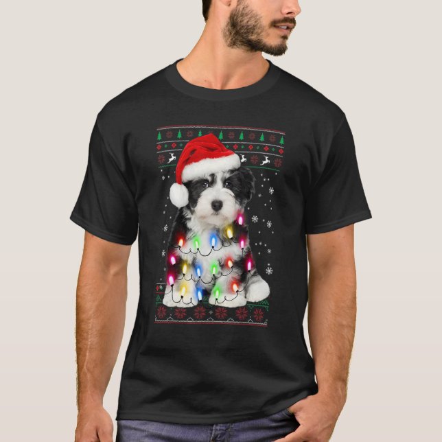 Shih Tzu Christmas Sweater Tree Lights Shih Tzu Ch (Anverso)
