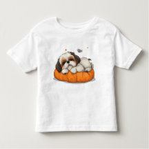 Shih Tzu durmiendo camiseta de pimienta