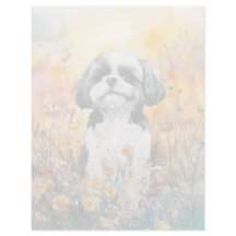 Shih Tzu - Hoja de texto de 8,5" x 11"