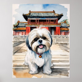 Shih Tzu - Impresión de arte de perro