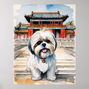 Shih Tzu - Impresión de arte de perro