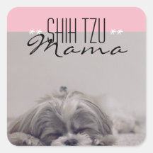 Shih Tzu Mama Pegatina por las mamás de perro
