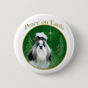 Shih Tzu Peace on Earth - Botón