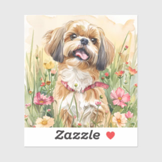 Shih Tzu Pegatina - Pegatina de perro lindo