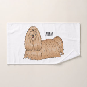 Shih tzu personalizado de pelo largo ilustracion
