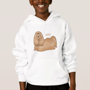 Shih tzu personalizado de pelo largo ilustracion