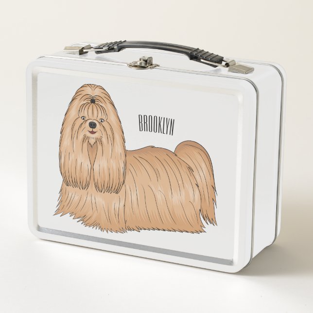 Shih tzu personalizado de pelo largo ilustracion (Anverso)