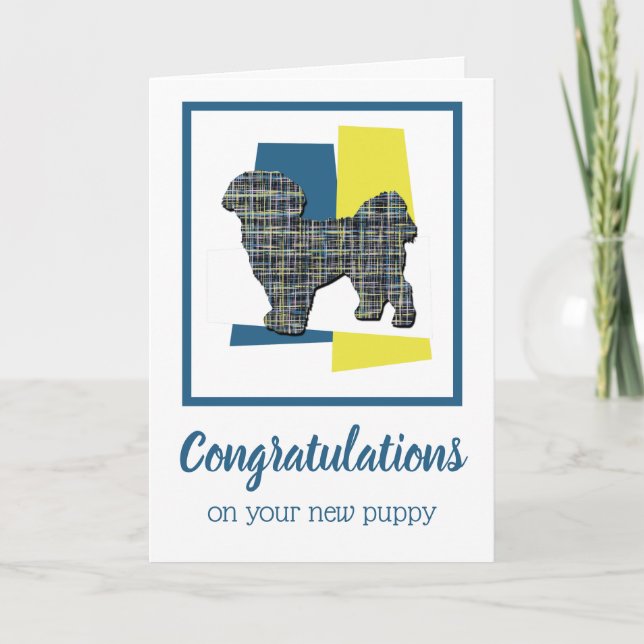 Shih Tzu Puppy Dog Felicitaciones Tarjeta De Salud (Anverso)