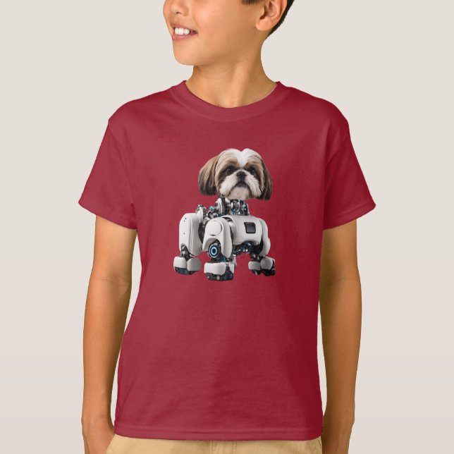 Shih Tzu Robot Camiseta de niño (Anverso)