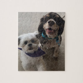 Shih Tzu y rompecabezas del perro de cocker