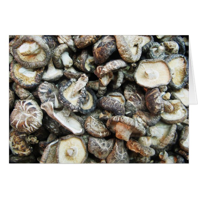Shiitake Mushrooms Card (Anverso (Horizontal))