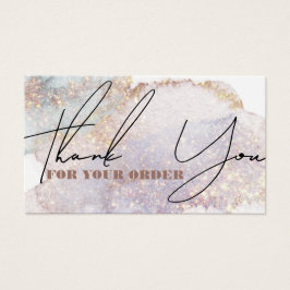 Shimmer acuarela gracias tarjeta de descuento