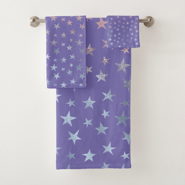 Shimmer Dreams Stars Purple, Pink and Blue (In situ)