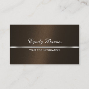 Shimmer marrón con tarjeta de visita de plata