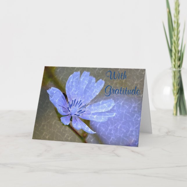 Shimmering Cornflower Tarjeta de agradecimiento (Anverso)