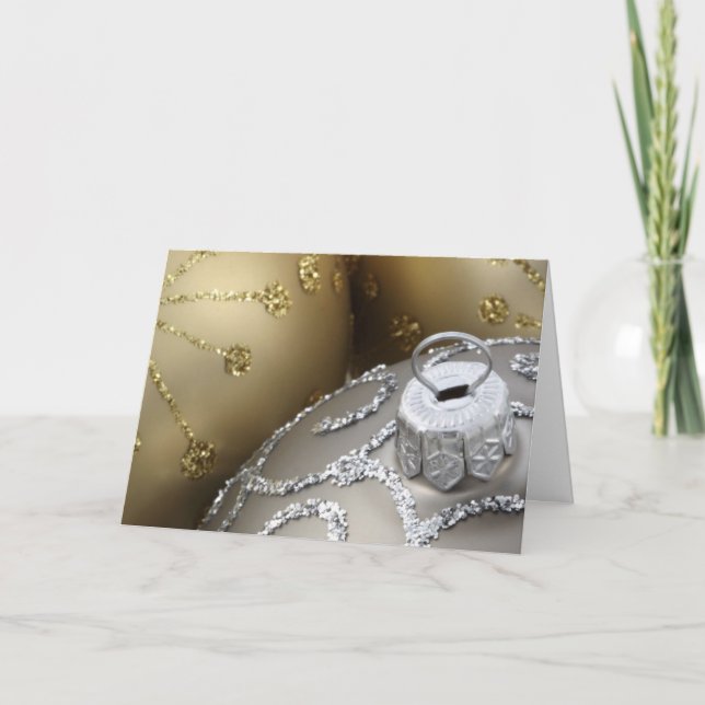 Shimmering Silver & Gold, una tarjeta de Navidades (Anverso)
