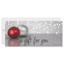 Shimmery Christmas Ornaments Gift Certificate