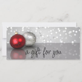 Shimmery Christmas Ornaments Gift Certificate