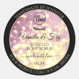 Shimmery Purple Gold Purpurina Etiquetas de produc