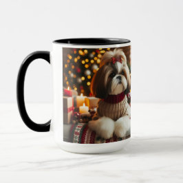 Shin Tzu Pair Navidades Día de la Copa Coffee Mug