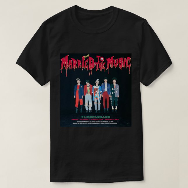 SHINee CASADO CON LA Camiseta Clásica DE LA MÚSICA (Diseño del anverso)