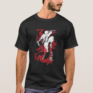 Shinobi ninja y camisa de dragón roja negra para l