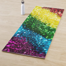 Shiny Rainbow Purpurina Yoga Mat