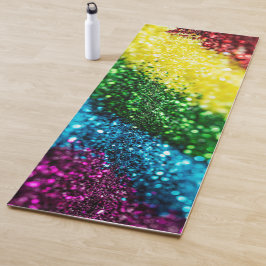 Shiny Rainbow Purpurina Yoga Mat